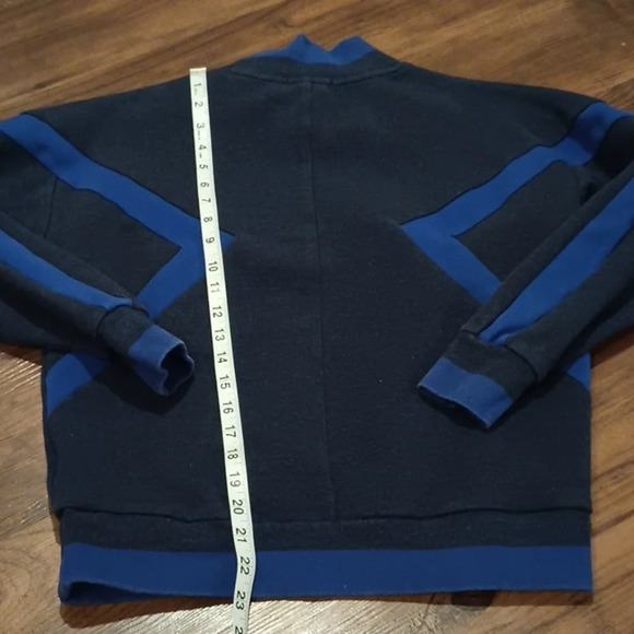 Scotch &Soda Two Toned Blue Retro Mock Neck Sweatshirt A30 - Picture 6 of 7